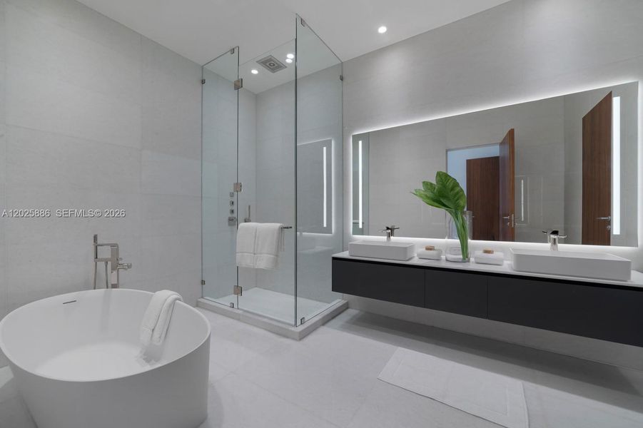 Furnished interior view inside a new home in , Miami (Image 15).