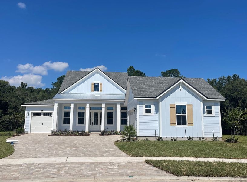 Representative exterior photo of a completed home built from the Stella by Riverside Homes in Hidden Creek at SilverLeaf, St. Augustine, FL (Image 29).