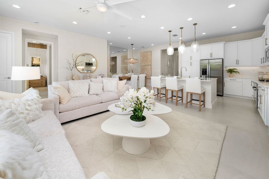 Representative furnished interior of a home built from the Eclipse by GL Homes in Valencia Sky (55+), Naples (Image 8).
