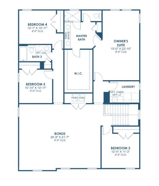 2D floor plan layout of this home in Mirada, San Antonio, FL (Image 3).