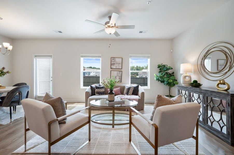 Furnished interior view inside a new home in Walden Park – The Collection, Jonesboro (Image 4). Furnished interior view inside a new home in Walden Park – The Collection, Jonesboro (Image 4).