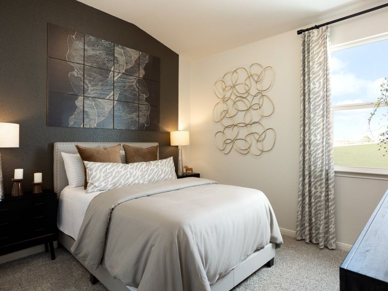 Secondary bedrooms are a great size for guests.