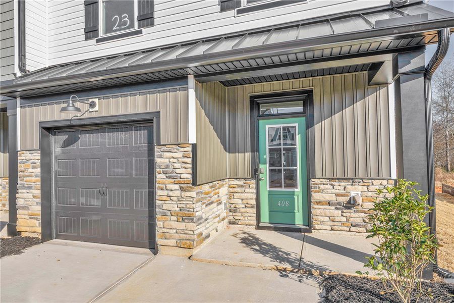 Exterior details and patio area of a home in Meece Townhomes, Easley (Image 3). Exterior details and patio area of a home in Meece Townhomes, Easley (Image 3).