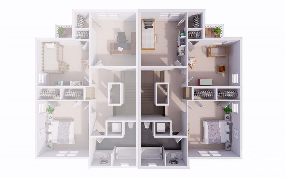 Upstairs feat. 3 bedrooms, 1 full bath, & storage