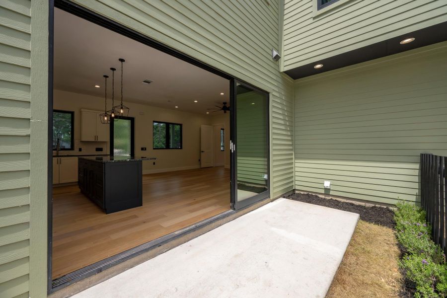 Exterior details and patio area of a home in , Austin (Image 3). Exterior details and patio area of a home in , Austin (Image 3).