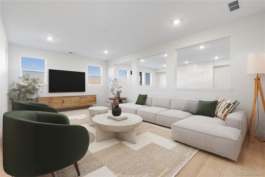 Furnished interior view inside a new home in Autograph at Lyric, Lone Tree (Image 8).