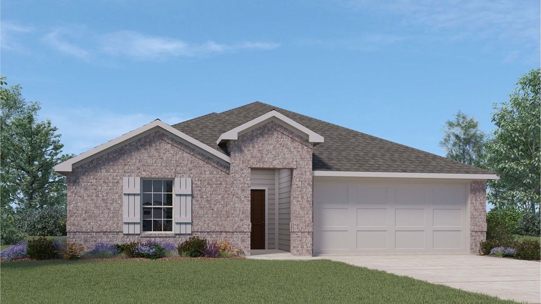 Front exterior of a new home in Holly Trails, Sour Lake, TX, highlighting curb appeal (Image 1).