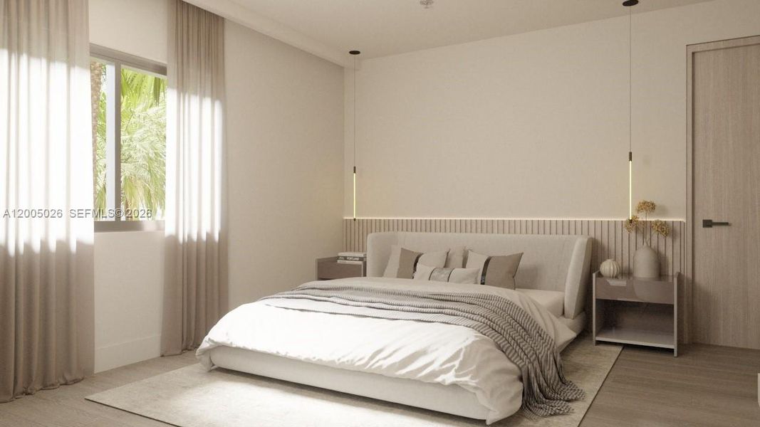 Furnished interior view inside a new home in , Miami Beach (Image 15).