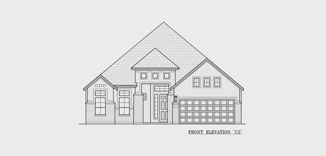 Exterior rendering of this home design in Audubon, Magnolia, TX (Image 9).