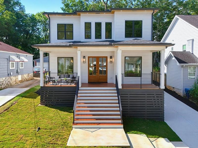 Exterior details and patio area of a home in , Atlanta (Image 26).