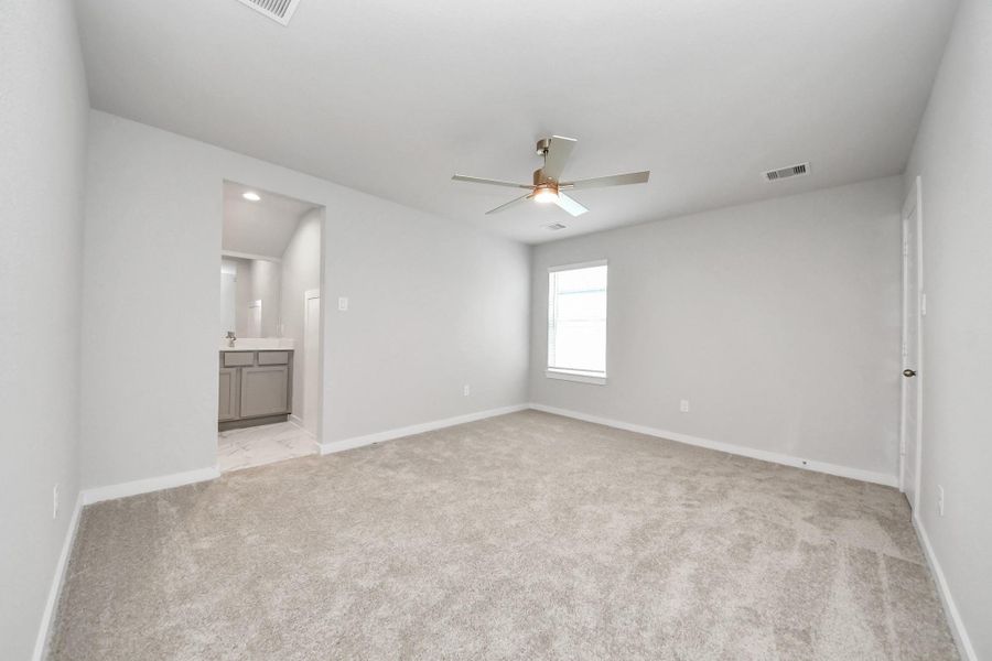 Generously sized secondary bedrooms featuring spacious closets, soft and inviting carpeting underfoot, large windows allowing plenty of natural light, and the added touch of privacy blinds for your personal retreat. Sample photo of completed home with similar floor plan. Actual colors and selections may vary. Generously sized secondary bedrooms featuring spacious closets, soft and inviting carpeting underfoot, large windows allowing plenty of natural light, and the added touch of privacy blinds for your personal retreat. Sample photo of completed home with similar floor plan. Actual colors and selections may vary.