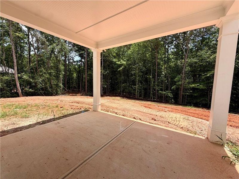 Exterior details and patio area of a home in Enclave at Little Ridge, Acworth (Image 20).