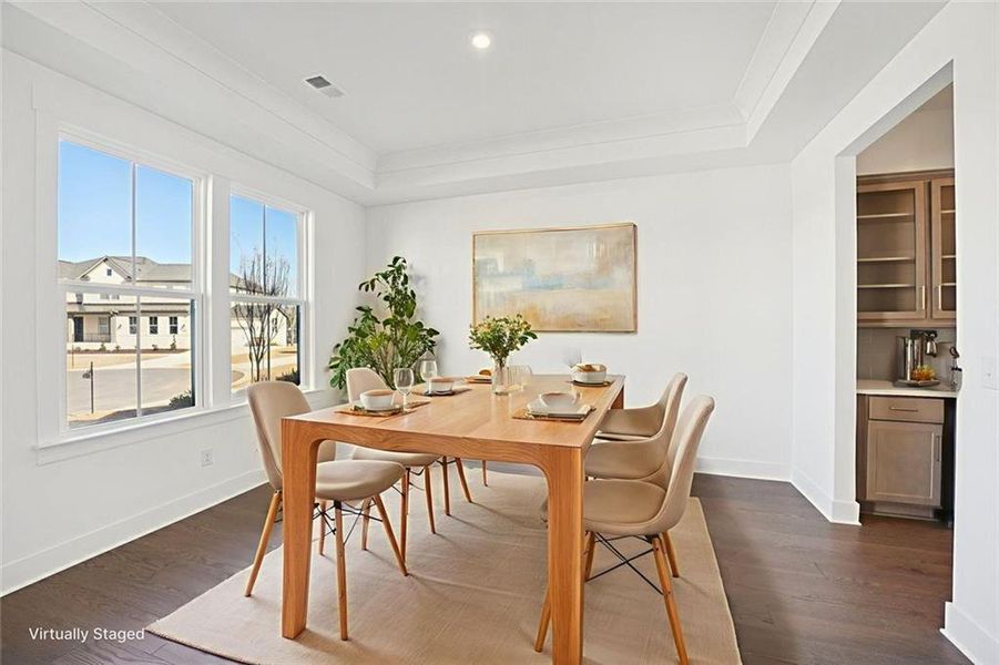 Furnished interior view inside a new home in Sterling Pointe, Cumming (Image 46).