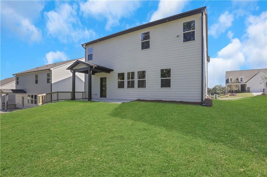 Exterior details and patio area of a home in Cambridge at Steels Bridge, Canton (Image 2).