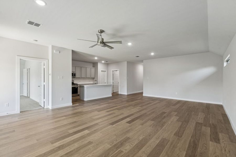 Open Floor Plan in the Oscar home plan by Trophy Signature Homes – REPRESENTATIVE PHOTO Open Floor Plan in the Oscar home plan by Trophy Signature Homes – REPRESENTATIVE PHOTO