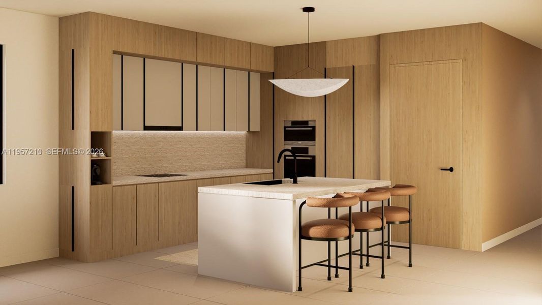 Furnished interior view inside a new home in , Miami (Image 8).