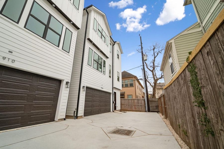 Exterior details and patio area of a home in , Houston (Image 3).