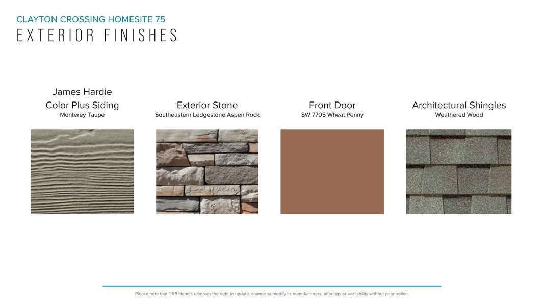 Sample of building materials used in homes in Clayton Crossing, Arden (Image 19). Sample of building materials used in homes in Clayton Crossing, Arden (Image 19).