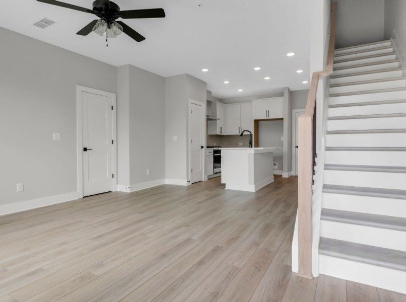 Furnished interior view inside a new home in Echo Park, Suwanee (Image 5). Furnished interior view inside a new home in Echo Park, Suwanee (Image 5).