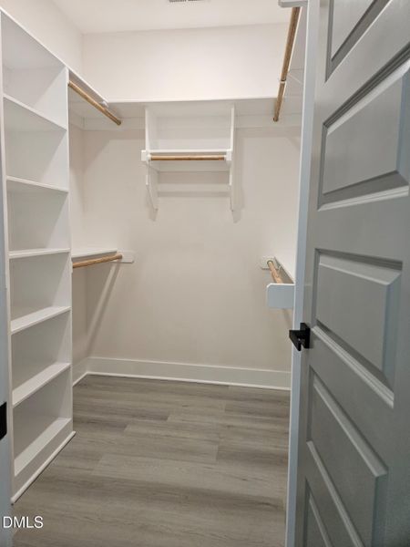 walking closet on master bedroom