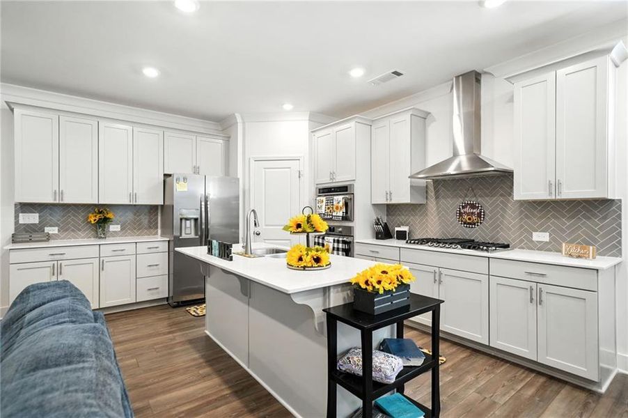 Furnished interior view inside a new home in Hickory Bluffs, Canton (Image 7). Furnished interior view inside a new home in Hickory Bluffs, Canton (Image 7).