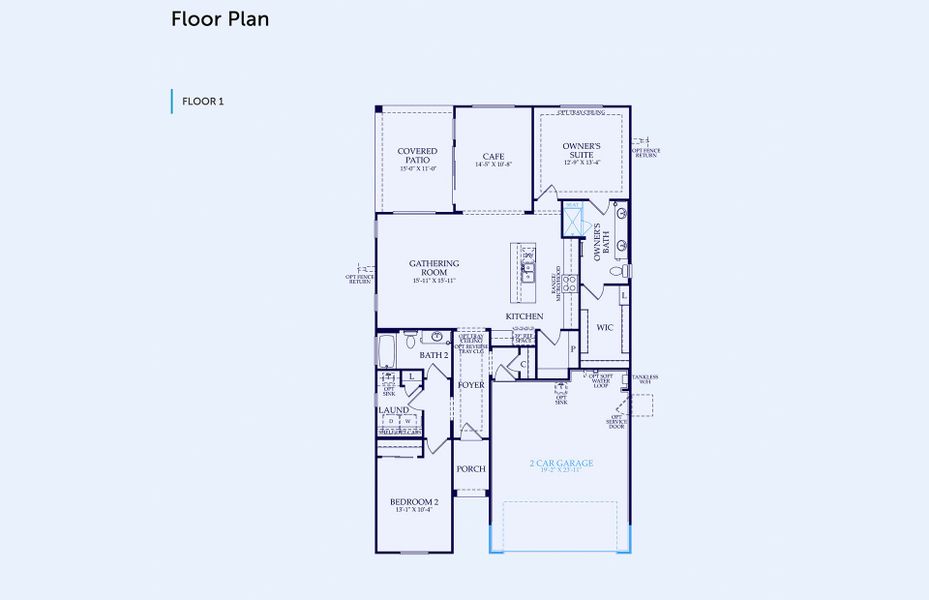 2D floor plan layout of this home in Sun City Festival, Buckeye, AZ (Image 4). 2D floor plan layout of this home in Sun City Festival, Buckeye, AZ (Image 4).