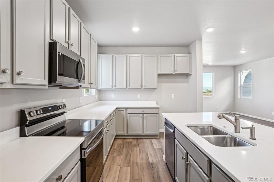 Furnished interior view inside a new home in Parkway at Prairie Center Village, Brighton (Image 11).