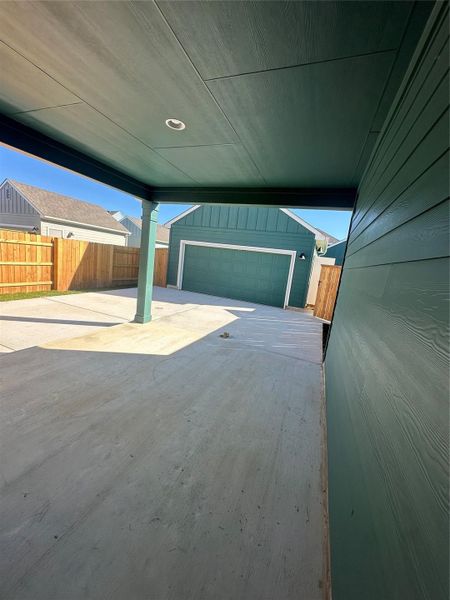 Covered Rear Patio & Garage