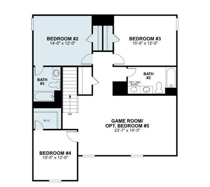 2D floor plan layout of this home in Summerview, Fulshear, TX (Image 4).