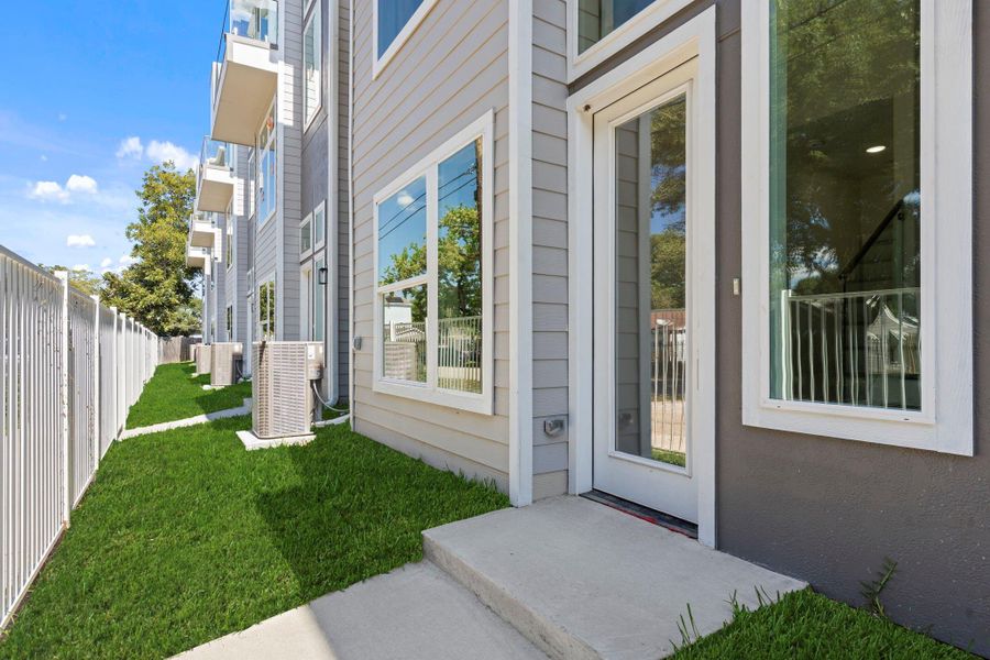Exterior details and patio area of a home in , Houston (Image 2). Exterior details and patio area of a home in , Houston (Image 2).