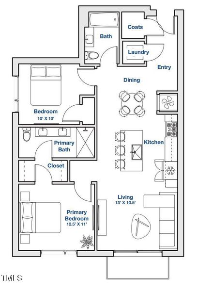 Unit 205 - 2D Floor Plan