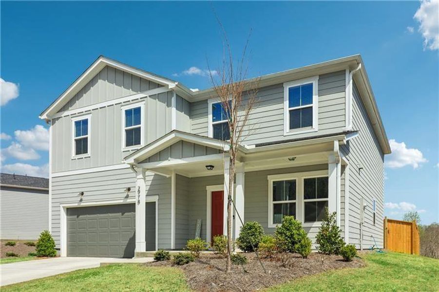 Front exterior of a new home in , Gainesville, GA, highlighting curb appeal (Image 26).