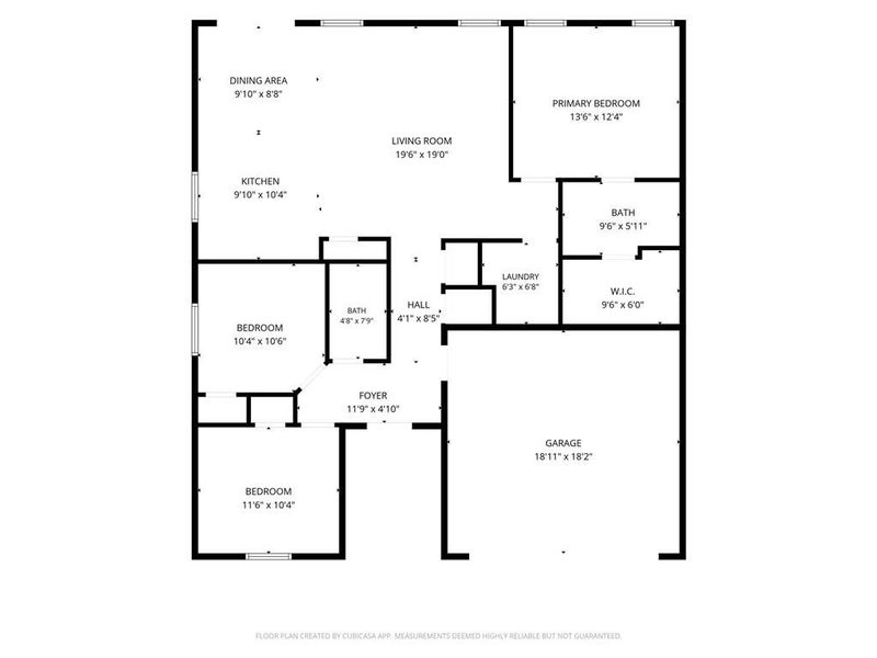 2D floor plan layout of this home in Riverside at Calhoun, Calhoun, GA (Image 5).