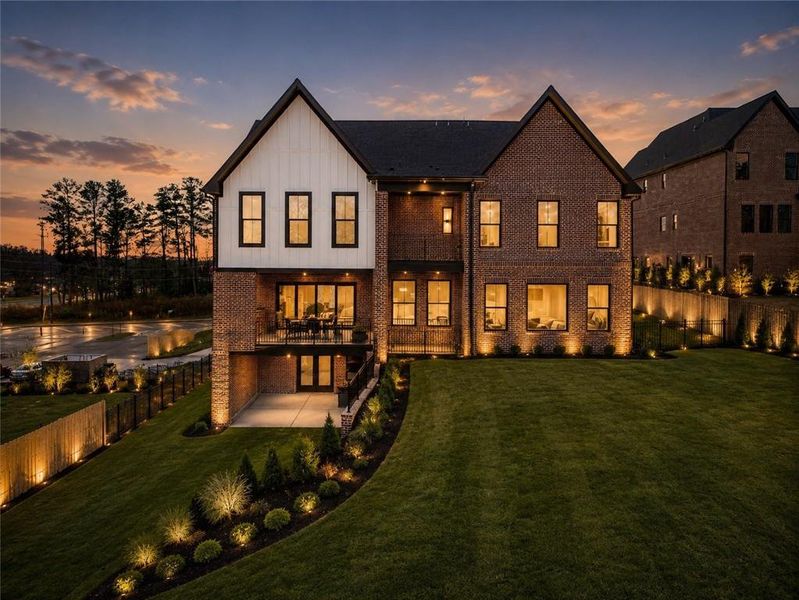 Front exterior of a new home in , Buford, GA, highlighting curb appeal (Image 27). Front exterior of a new home in , Buford, GA, highlighting curb appeal (Image 27).