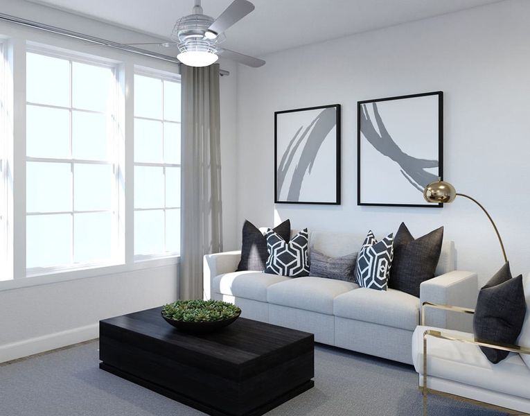 Furnished interior view inside a new home in Westside Crossing Townhomes, Berthoud (Image 5).