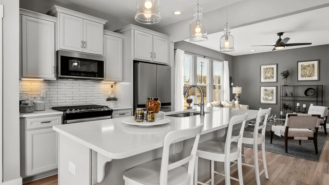 Representative furnished interior of a home built from the Corner Litchfield by DRB Homes in Saluda Crossing, Piedmont (Image 22).