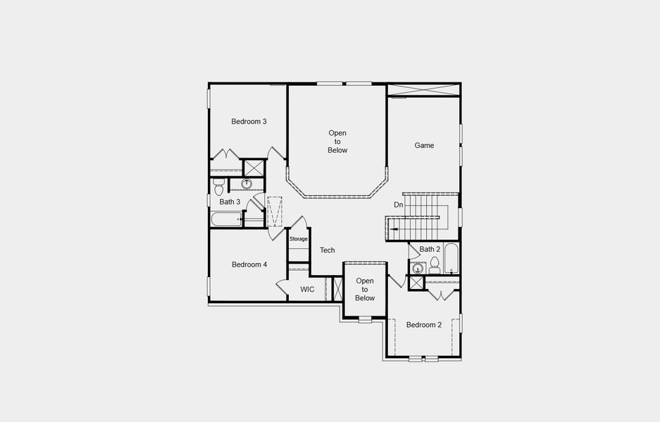 2D floor plan layout of this home in South Oak 50s, Lakewood Village, TX (Image 21). 2D floor plan layout of this home in South Oak 50s, Lakewood Village, TX (Image 21).