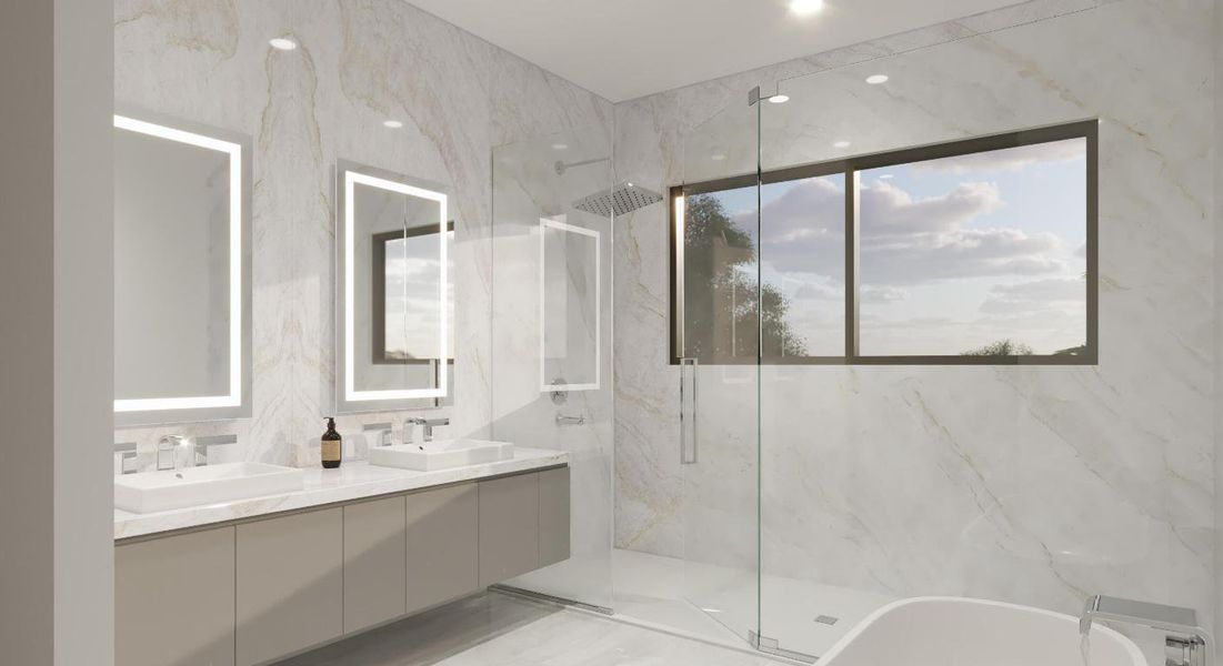 Rendering Primary Bath 7935 S. Flagler