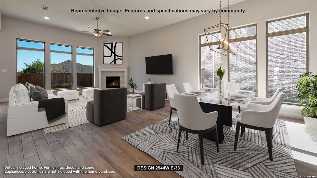 Furnished interior view inside a new home in Veramendi, New Braunfels (Image 5).