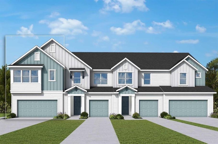 Front exterior of a new home in , Apollo Beach, FL, highlighting curb appeal (Image 1). Front exterior of a new home in , Apollo Beach, FL, highlighting curb appeal (Image 1).