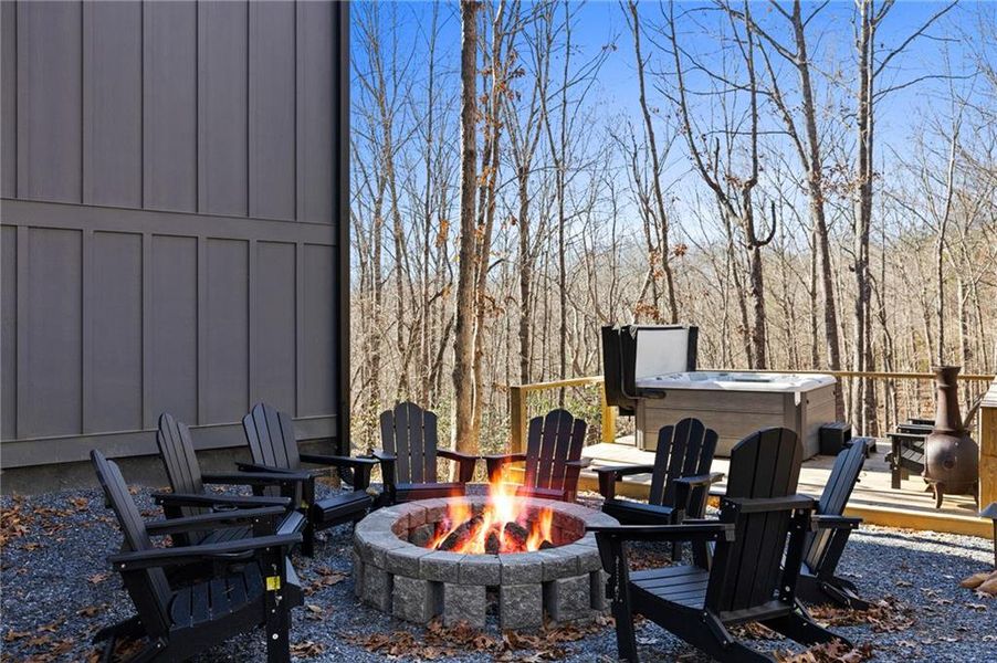 Exterior details and patio area of a home in , Blue Ridge (Image 29).