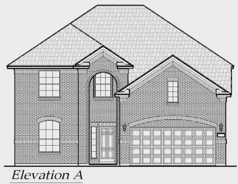 Exterior rendering of this home design in Summer Crest, Fort Worth, TX (Image 3).