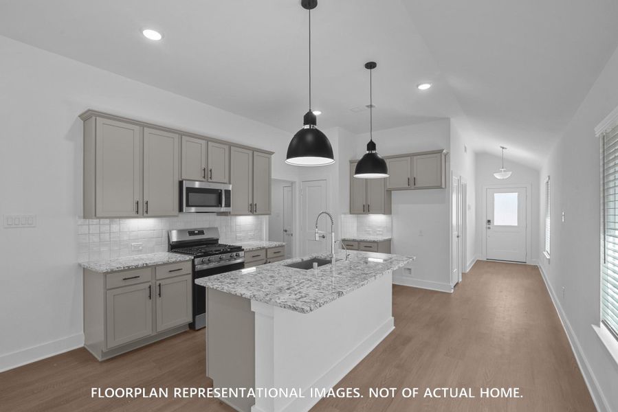 Furnished interior view inside a new home in Lone Star Landing, Montgomery (Image 9).