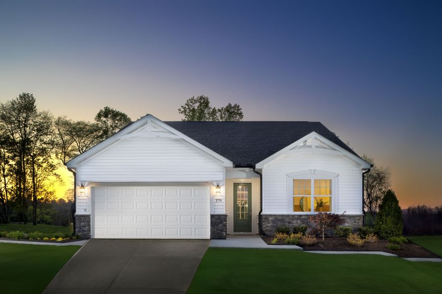 Representative exterior photo of a completed home built from the Glades by Mattamy Homes in Bloom, Fuquay Varina, NC (Image 24).