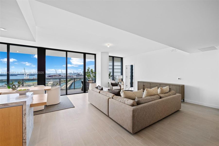 Furnished interior view inside a new home in Five Park, Miami Beach (Image 6). Furnished interior view inside a new home in Five Park, Miami Beach (Image 6).