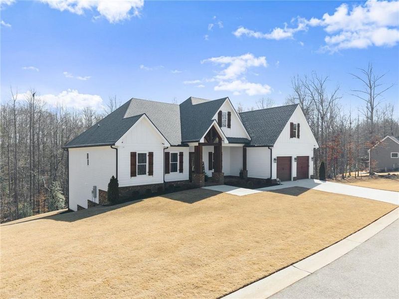 Front exterior of a new home in , Cleveland, GA, highlighting curb appeal (Image 28).
