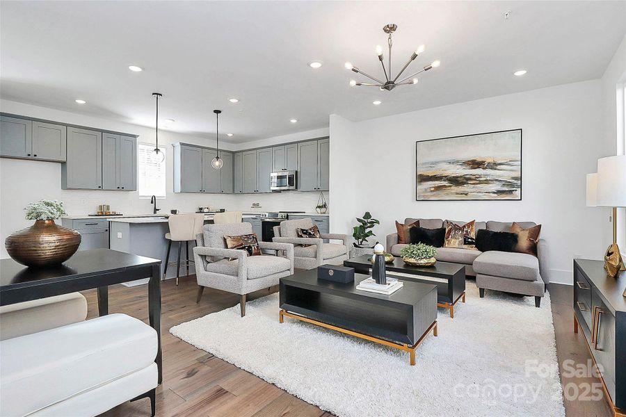 Furnished interior view inside a new home in , Charlotte (Image 11). Furnished interior view inside a new home in , Charlotte (Image 11).