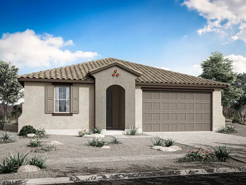 Representative exterior photo of a completed home built from the Azure by Mattamy Homes in Landmarke, Queen Creek, AZ (Image 21). Representative exterior photo of a completed home built from the Azure by Mattamy Homes in Landmarke, Queen Creek, AZ (Image 21).