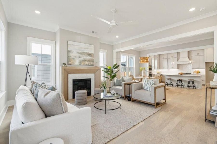 Furnished interior view inside a new home in , Charleston (Image 9).