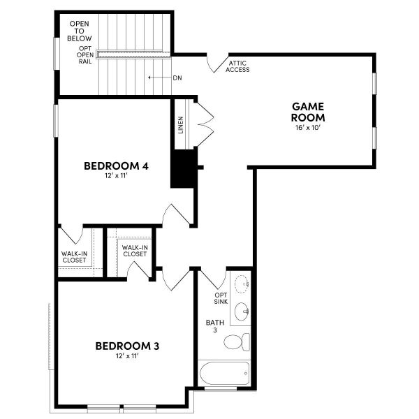 2D floor plan layout of this home in Elyson, Katy, TX (Image 3).